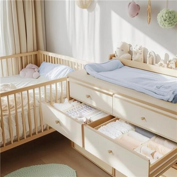 Foldable Drawer Organizer Bins for Clothes Baby Socks Underwear Storage Set - Picture 2 of 7